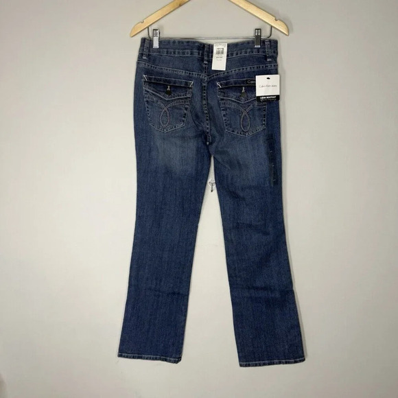 Calvin Klein Lean Bootcut Denim Jeans NWT Medium Wash 6 X 32 Class Straight Leg - Picture 3 of 8